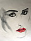 'Face' untitled. Pencil & charcoal on paper. .6 x .55m (approx)